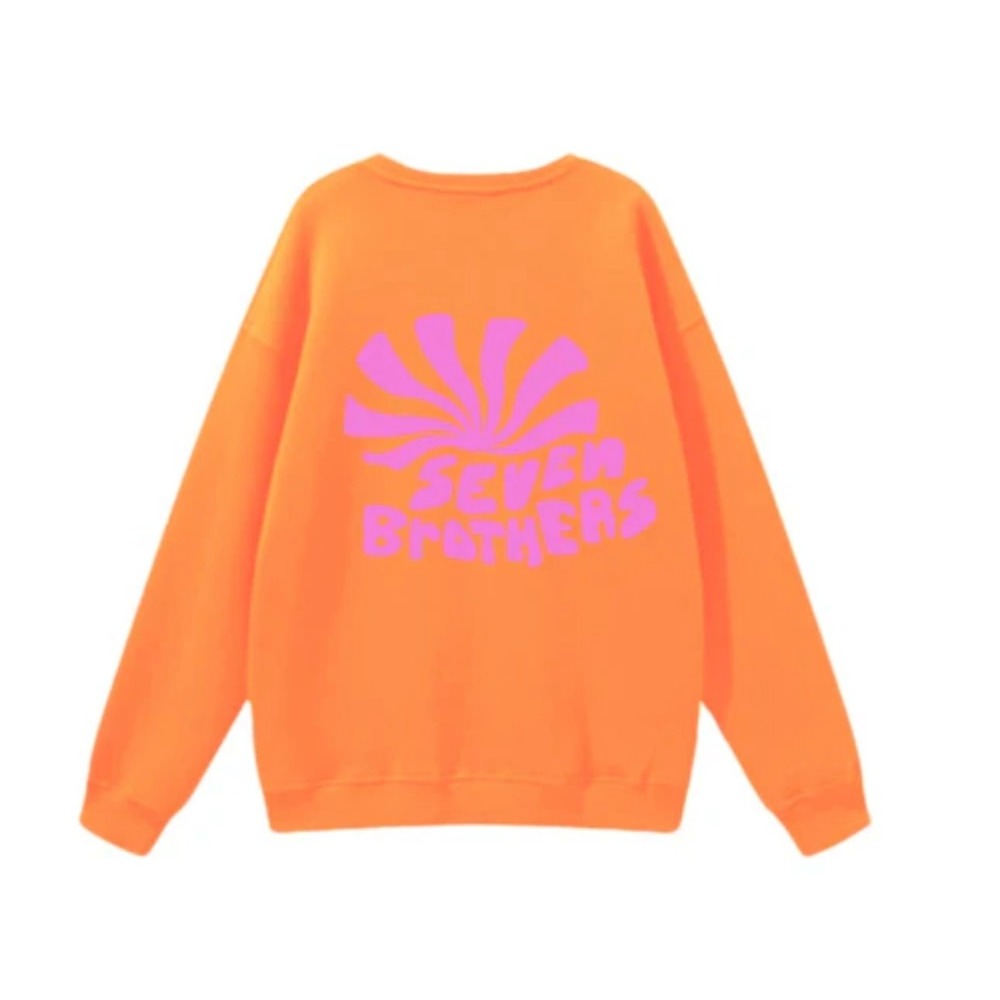 Seven Brothers Aloha Crewneck Sweatshirt Vacation Beach Preppy Outdoors Casual